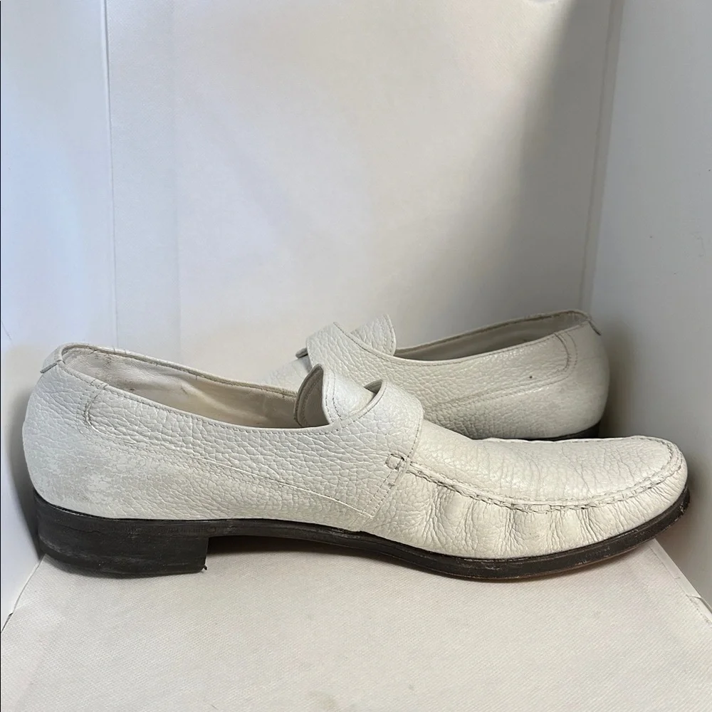 Weyenberg Massagic King Size Vintage Men’s White Leather Loafers – Size 14 AA